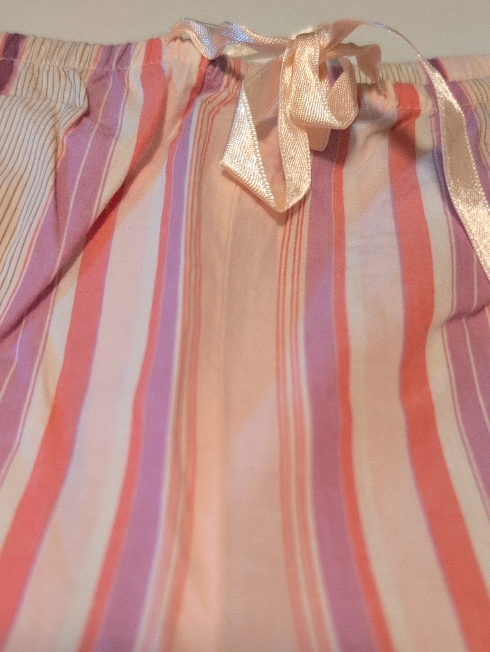 Gilligan & O'Malley Pink, Purple & Cream Striped Women's Pajama Set - Picture 6 of 6